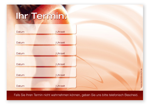 Terminzettel "hearing" - 6 Termine - 1214010646