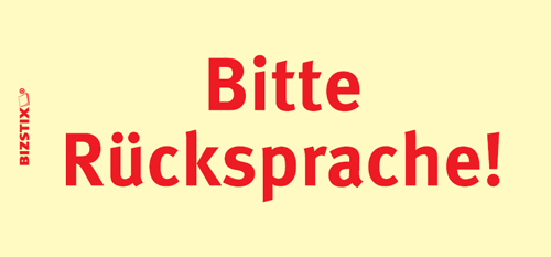 BIZSTIX® Business Haftnotizen "Bitte Rücksprache!" - 1301010159