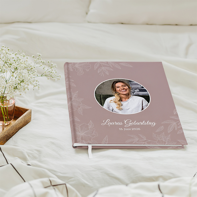 Gästebuch Geburtstag "Floral Harmony"