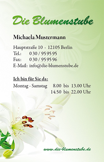 Visitenkarte "Frühjahr" - 1212010221