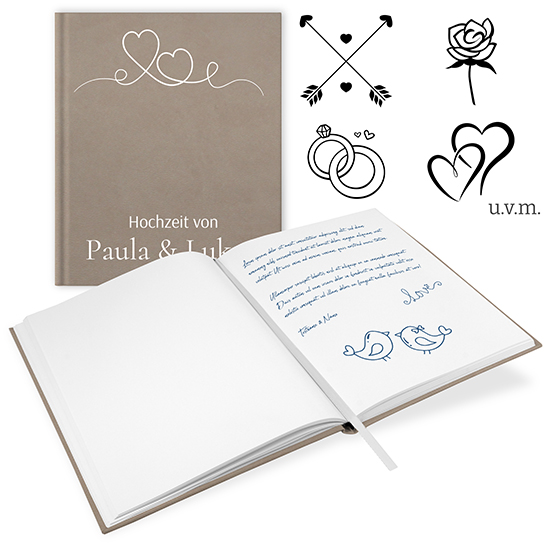Gästebuch Hochzeit Taupe - GB-21204-H