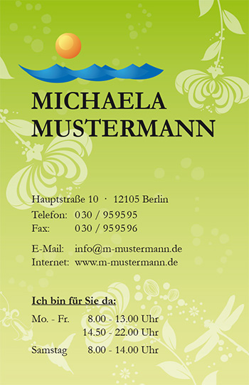 Visitenkarte "Lebensrausch" - 1212010320