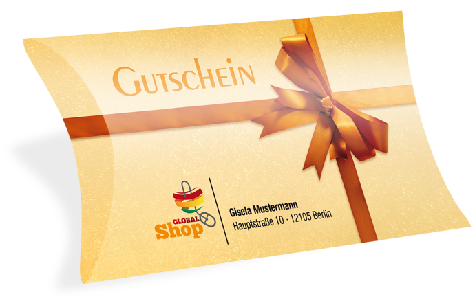 Gutscheinkarte Etui "golden Surprise" individuell - 1231010180