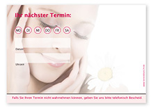 Terminzettel "natural Beauty" - 1 Termin mit Wochentagen - 1215010101