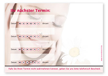 Terminzettel "natural Beauty" - 4 Termine mit Wochentagen - 1215010401