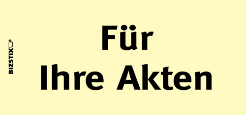 BIZSTIX® Business Haftnotizen "Für Ihre Akten" - 1301010107