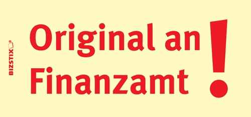 BIZSTIX® Business Haftnotizen "Original an Finanzamt" - 1301010158