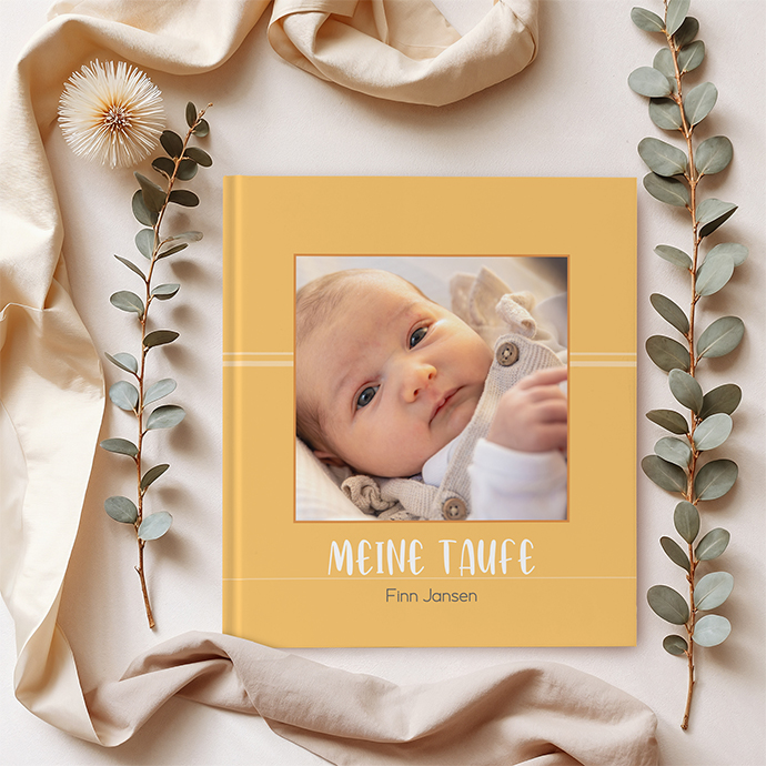 Gästebuch Taufe "Pure Yellow"