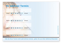 Terminzettel "healthy Smiles" - 4 Termine mit Wochentagen - 1215010424