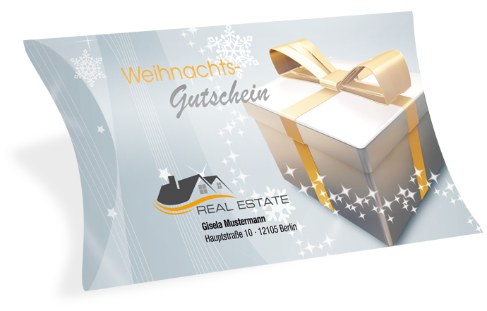 Gutscheinkarte Etui "Weihnachtszauber" individuell - 1231010195