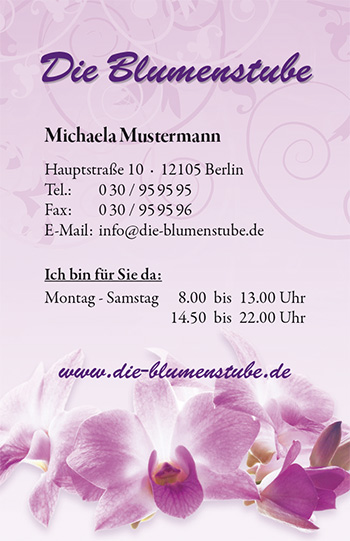Visitenkarte "Flower Power" - 1212010224