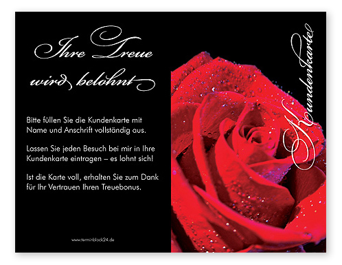 Kundenkarte "einsame Rose" - 1206010124