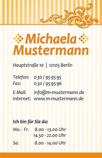 Visitenkarte "Barock" - 1212010336