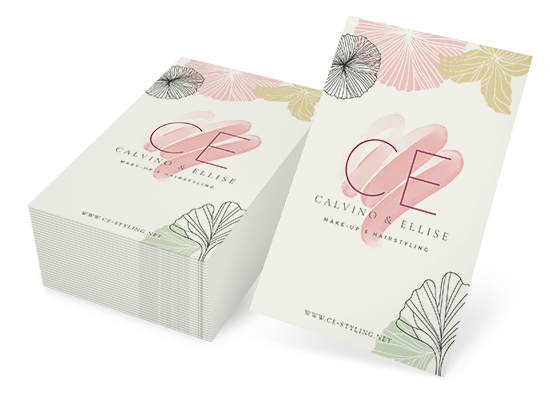 Visitenkarte Naturpapier creme Hochformat - 1212215008