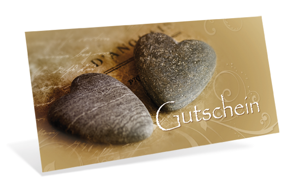 Gutscheinkarte Classic "Steinherzen" - 1209010188