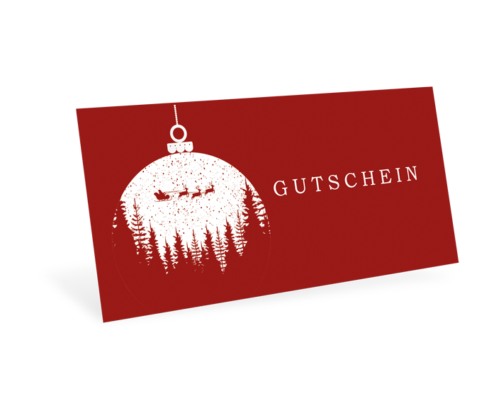 Gutscheinkarte Classic "Weihnachtsschlitten" individuell - 1208010402