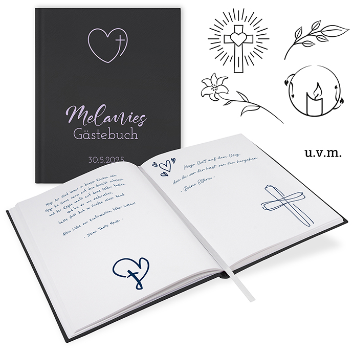 Gästebuch Konfirmation Schwarz - GB-21207-Kon
