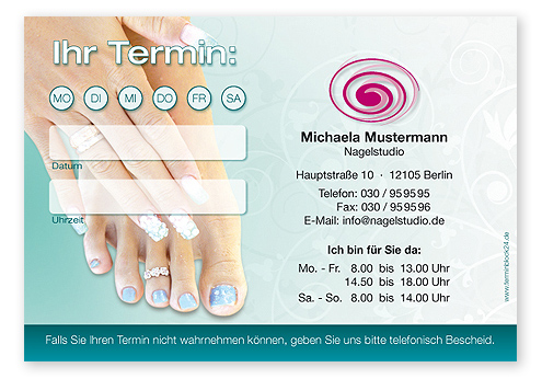 Terminzettel "Gefühle" - 1 Termin mit Wochentagen - 1214010150