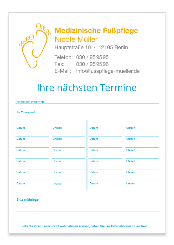 Terminzettel Double Easy blue - 1239010102