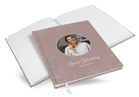 Gästebuch Geburtstag "Floral Harmony" - GBG-21219