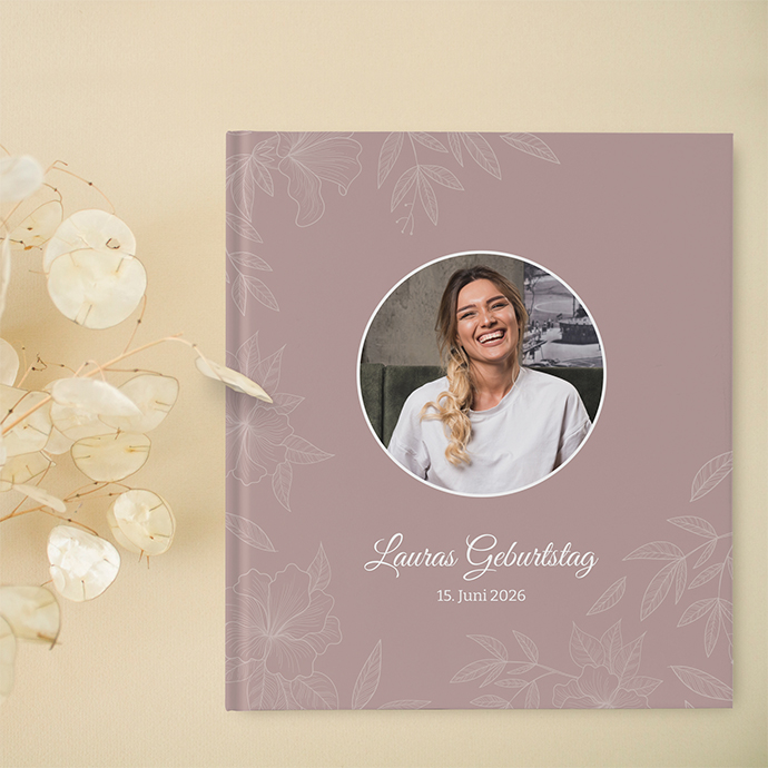 Gästebuch Geburtstag "Floral Harmony"