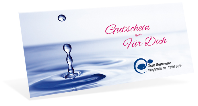 Gutscheinkarte Classic "kühler Tropfen" individuell - 1208010127