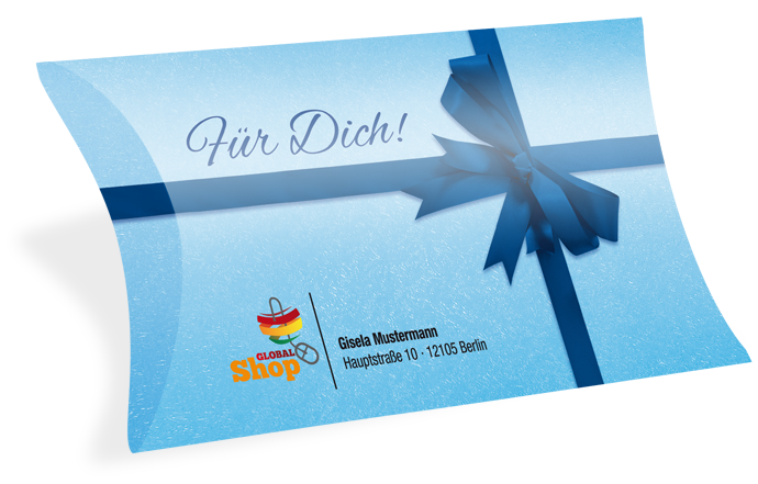 Gutscheinkarte Etui "blue Surprise" individuell - 1231010183