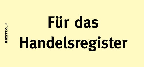 BIZSTIX® Business Haftnotizen "Für das Handelsregister" - 1301010121