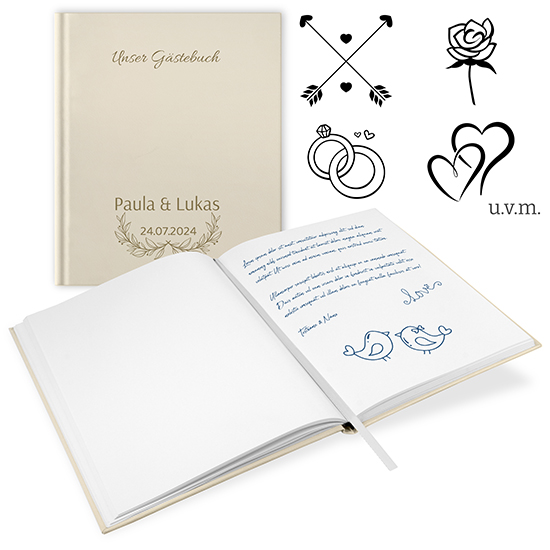 Gästebuch Hochzeit Champagne - GB-21206-H