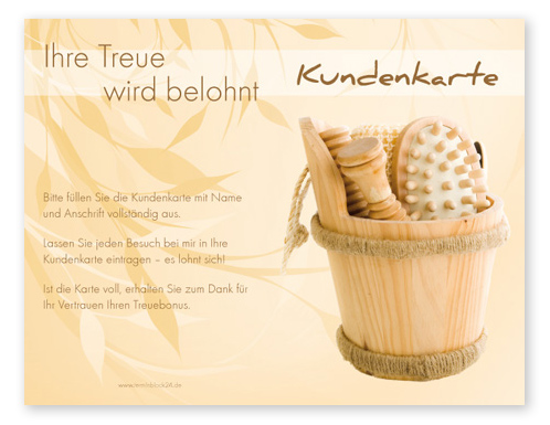Kundenkarte "Saunaliebe" - 1206010111