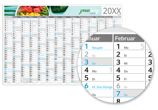 Posterkalender Big 14 Recycling - 1617060041