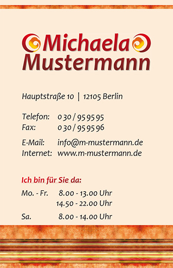 Visitenkarte "Sonnenuntergang" - 1212010338