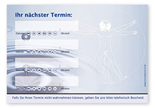 Terminzettel "Körperfrische" - 4 Termine mit Wochentagen - 1215010417