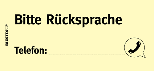 BIZSTIX® Business Haftnotizen "Bitte Rücksprache" - 1301010122