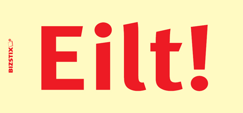 BIZSTIX® Business Haftnotizen "Eilt!" - 1301010102