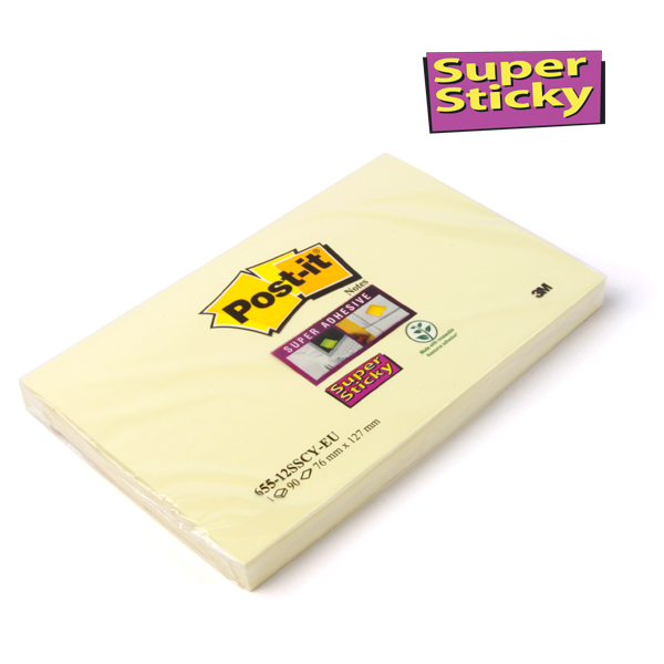 Post-it® Super Sticky Haftnotizen 127 x 76 mm, kanariengelb