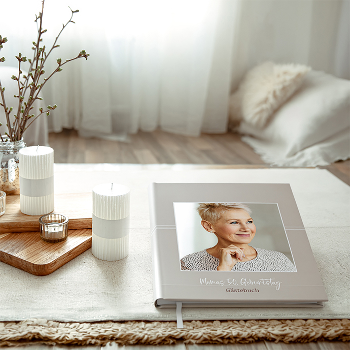 Gästebuch Geburtstag "Pure Beige"