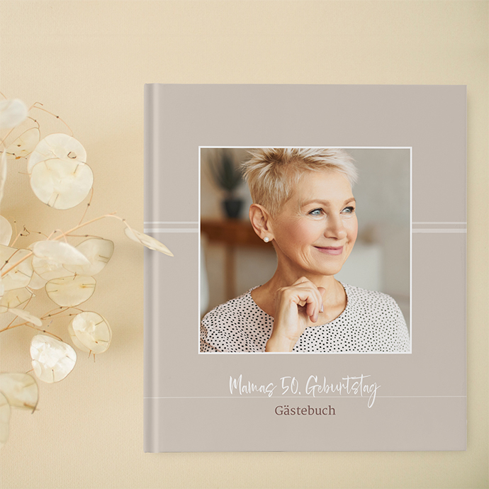 Gästebuch Geburtstag "Pure Beige"