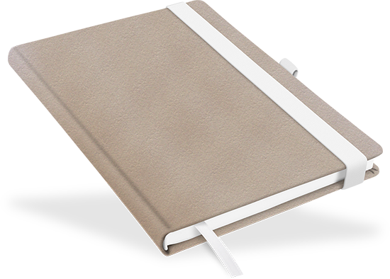 "Recycling-Leder Beige" - DIN A5 - 177137