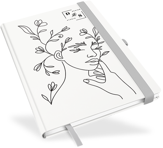 "Nappa weiss" - Large mit deinem Umschlagdesign - 177239N