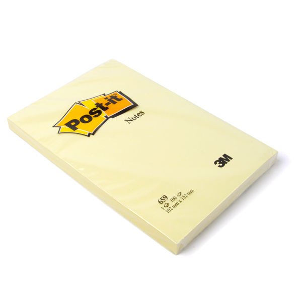 Post-it® Haftnotizen Classic 102 x 152 mm, kanariengelb