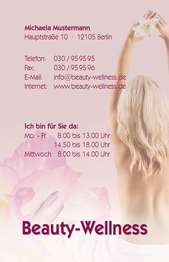 Visitenkarte "Wohlbefinden" - 1212010148