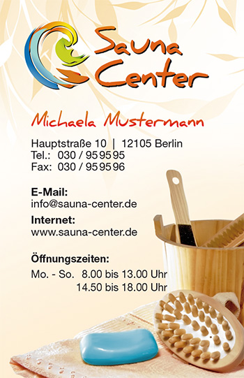 Visitenkarte "Saunaliebe" - 1212010111