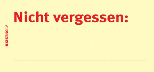BIZSTIX® Business Haftnotizen "Nicht vergessen" - 1301010142