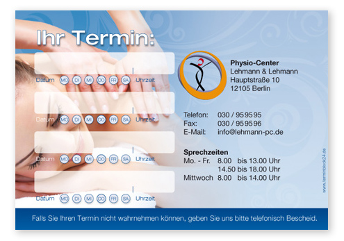 Terminzettel "relax" - 4 Termine mit Wochentagen - 1214010432
