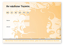 Terminzettel "Fire" - 1 Termin mit Wochentagen - 1215010111