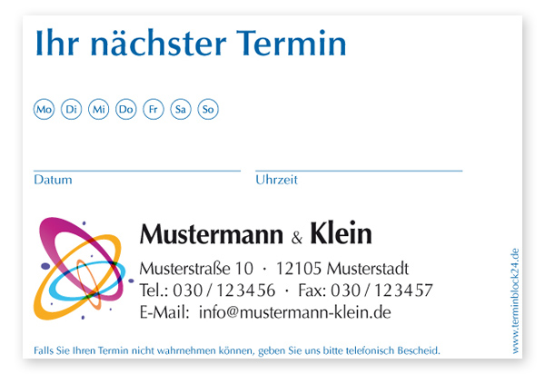 Terminzettel Mini"Classic" - 1240040101
