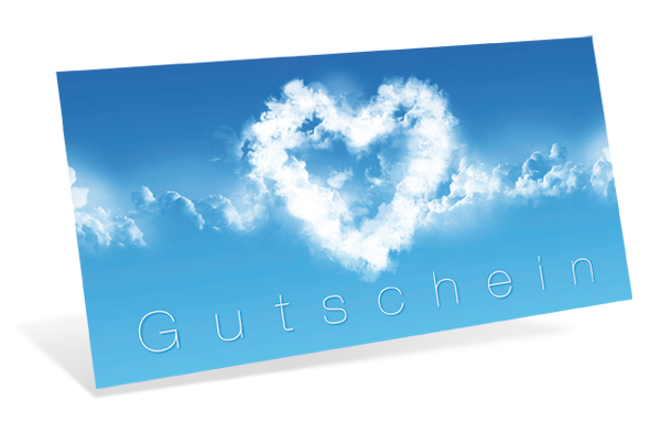 Gutscheinkarte Classic "Wolkenherz" - 1209010231