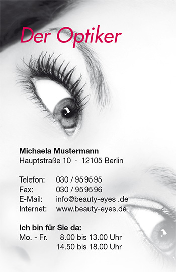 Visitenkarte "Augenblick" - 1212010132