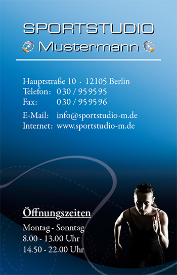 Visitenkarte "fitness" - 1212010253